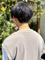 アヴァンセ サニー美容室 メンズカット マッシュショート 黒髪 ビジネスへア 20代