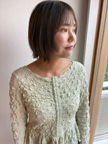 ツイギー 宮西店(TWiGGY) オリーブベージュにレイヤーボブ