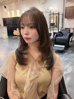 ロゴライフアットガーデン(logo life at garden)&nbsp;顔周りレイヤー×オリーブベージュ