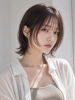 ヘアーメイク スリー(Hair Make 3)&nbsp;シースルーマッシュウルフカットアンブレラカラーショートボブ