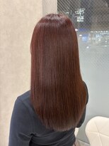 アッシュ 戸塚店(Ash)&nbsp;ブリーチなしボルドー透明感カラーチェリーレッド