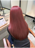 ブリーチなしダブルカラー◎チェリーレッド