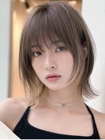 ロッソ 大橋店(Rosso) ベージュ裾カラーのレイヤーボブ【大橋】