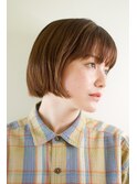 Aラインボブ/ショコラベージュ/ミニボブ/小顔ボブ/ベビーバング