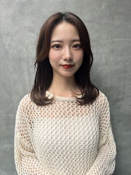 ロンド ストラーダ 心斎橋(Lond strada) 韓国前髪顔周りロング×インナーグレージュ[心斎橋/髪質改善]