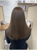 ロング×マロンベージュ