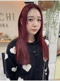 垢抜けレッドカラー
