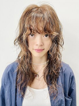 レコ 渋谷(LECO) ジンジャーオレンジ×エアリーパーマ×レイヤーカット