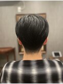 ツーブロックセンターパート