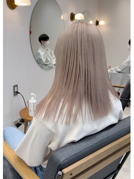 スタン 渋谷(Stam) ホワイトベージュブロンドハイトーン春カラー透明感ブリーチ渋谷