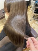 美髪カラー 透明感スモークベージュ