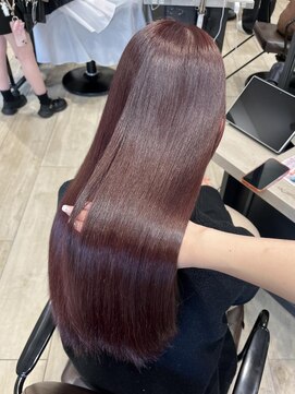 ユーフォリア 銀座本店(Euphoria) Mako ブリーチなし ピンクブラウン 暖色 ヘアカラー