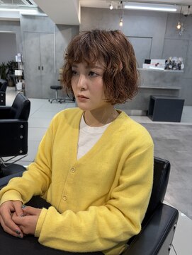 ヴェイン 渋谷(vain) 明るめベージュとボブパーマ！！