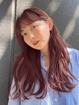 ガーデンヨコハマ(GARDEN YOKOHAMA) バーガンディココアベージュ小顔カットパーマヘアピンクベージュ