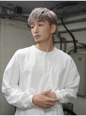 フリンジカットテーパーフェードグレージュケアブリーチ刈り上げ