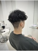 波巻きパーマ