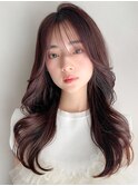 セミディ艶感くびれヘアナチュラルカールうる艶髪愛され美髪