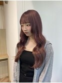 ブリーチありくすみピンクグラデーションカラー