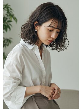 フルショウ 栄店(FURUSHO) ココアブラウン/ニュアンスパーマ/小顔みせパーマ