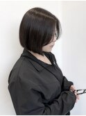 タッセルボブ×透明感グレージュ