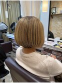 白髪ぼかしボブ