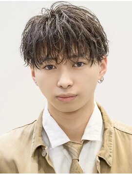 オーシャントーキョー 仙台(OCEAN TOKYO) シャドウパーマショートマッシュツーブロック韓国スパイラル黒髪