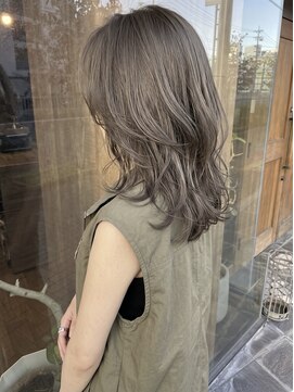 ニコリヘアワークス(nicori hair works) ミディアム×ソフトアッシュ1