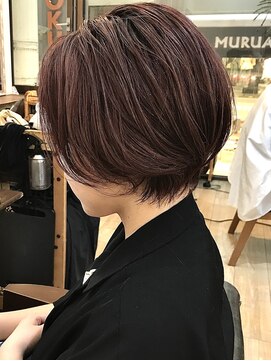 ギフト ヘアー サロン(gift hair salon) ベリーピンク☆ショートボブ