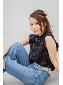 サイド編み込み×ハーフアップヘアアレンジ