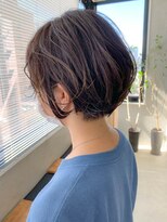 テトヘアー(teto hair)&nbsp;ショートボブ、グレージュ、前下がり、アッシュブラウン