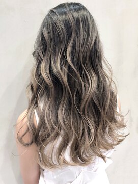 アルバム 銀座(ALBUM GINZA) ハイライトグラデーションロング_ココアブラウン_ba304671