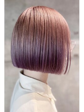 クレドガーデン 西新井店(CRED GARDEN) 切りっぱなし/ぱっつんボブ/ピンクカラー/メルティー/裾カラー