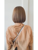 TJ天気予報 1mm江南店 髪質改善水素カラー/オレンジブラウン/ボブ