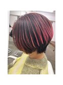 ☆ハイライトカラーでイメチェンショートボブ☆