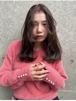 ★廣中優奈★20代30代ミディアム　ピンクブラウン