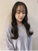 シースルーバング×地毛風ワンカラー