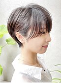 マッシュショート/前髪有ショート/上品ショート/耳掛けショート