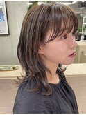 レイヤーカット くびれミディ　ゆるふわ
