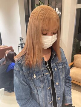 アース コアフュールボーテ 上尾店(EARTH coiffure beaute) ピンクベージュ_ブロンドブリーチ_ハイトーンカラー