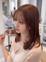 大人ナチュラル/愛されヘア/流れるレイヤー/小顔に見せる前髪