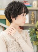 黒髪くすみカラーくせ毛風マッシュショートh3北浦和30代40代!