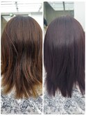 美髪カールシアーカラーピンクブラウンエアリーロングセミディ