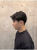 フェザーパーマ センターパート