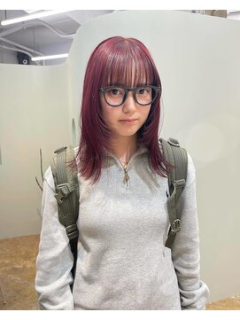 ユー(yew) チェリーレッド＋顔周りレイヤー