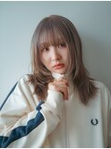 【廣瀬】ホワイトブロンド×ミディアムウルフ