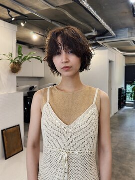 ヒュージ 表参道(huge) ショートボブ/レイヤーボブ/ニュアンスパーマ/顔周りカット
