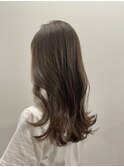 艶髪ストレート×オリーブアッシュ