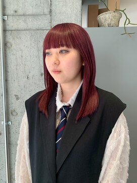 アース 高円寺店(HAIR & MAKE EARTH) 艶々チェリーレッド♪ 〔@earth_kouhei 〕