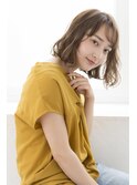 大人かわいい☆切りっぱなし×ゆるふわミディボブ[八王子]