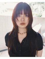 ボコカ(bococa)&nbsp;【macana指名】レイヤーロングウルフ暖色オレンジレッド登戸